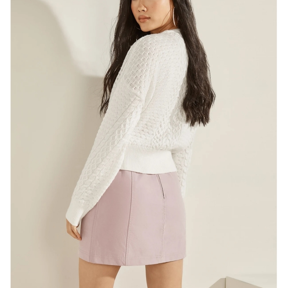 GUESS "Braya" Cable Knit Sweater - Picture 3 of 6